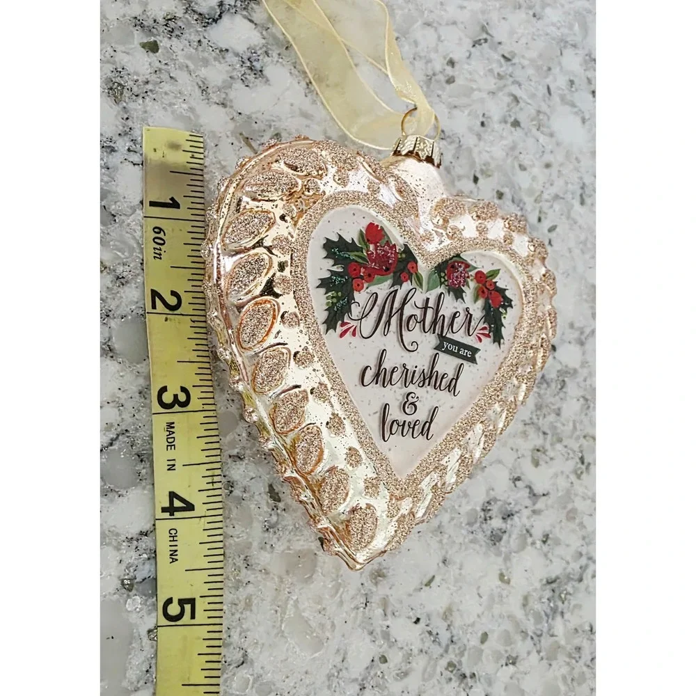 DEMDACO Mercantile Collection Mother Cherished‎ Loved Heart Ornament Holiday